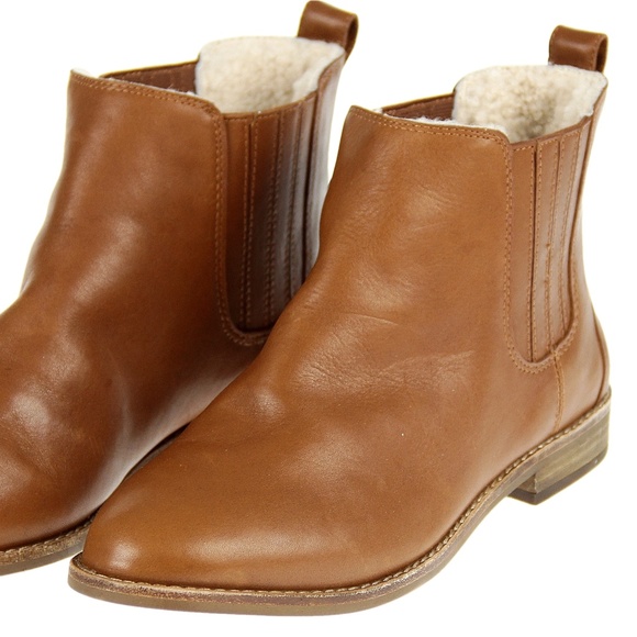 shearling chelsea boot